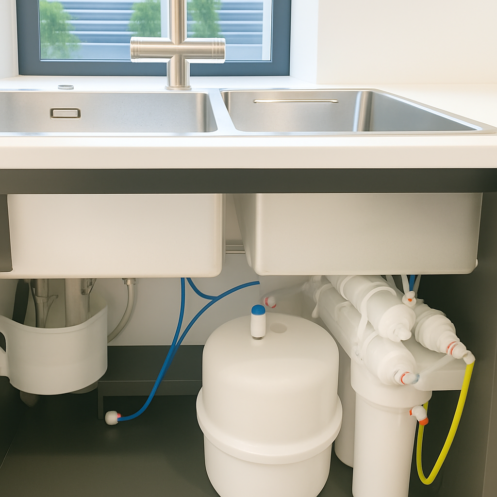 Solution compacte d’eau potable dans un cottage à Bilohorodka