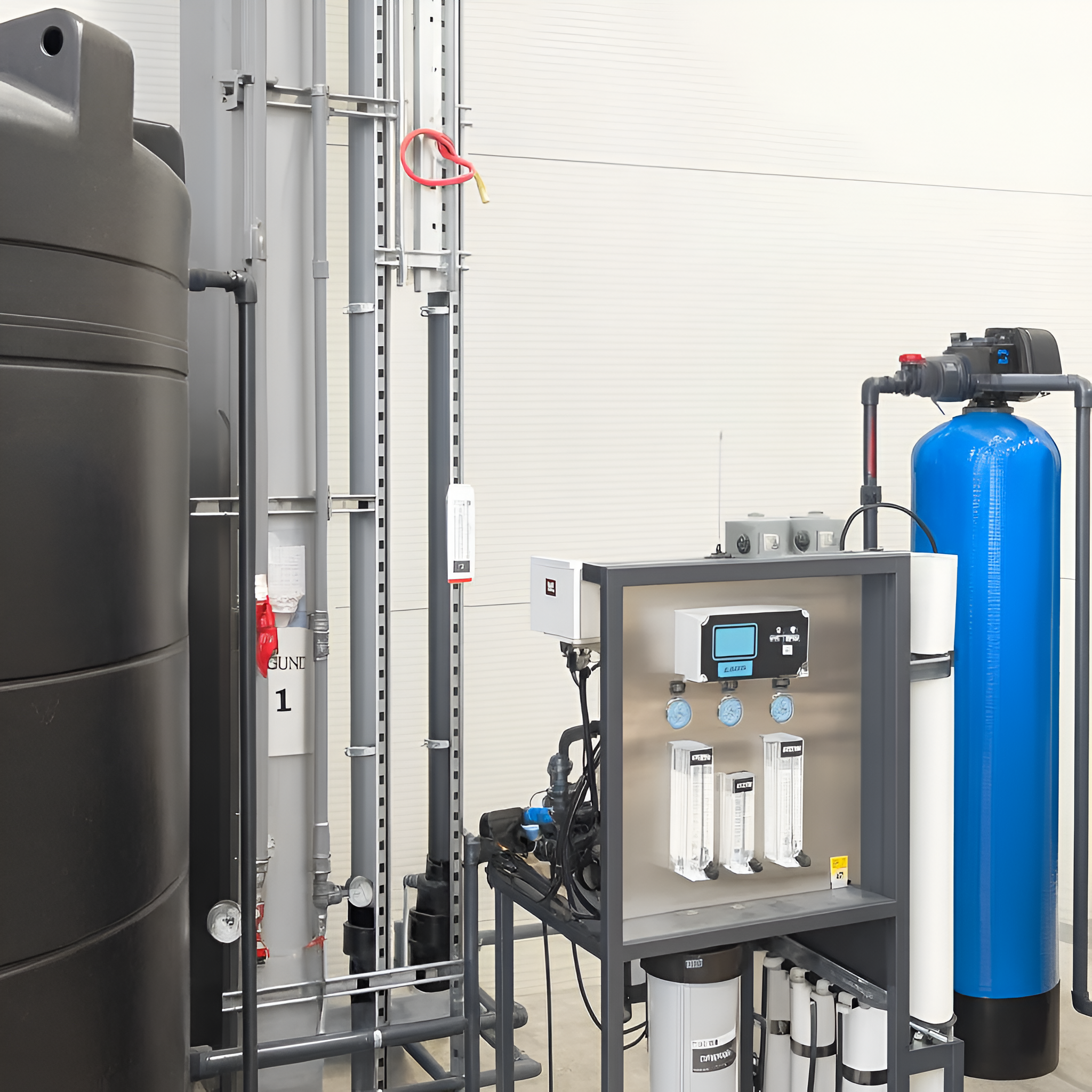 Système de purification de l’eau pour une usine de verre