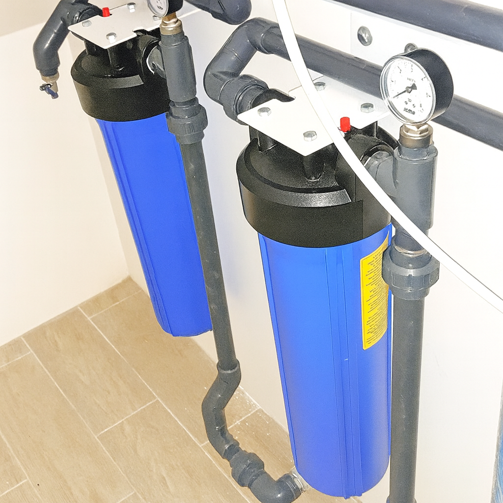 Ganzhaus-Wasseraufbereitung in der Cottage-Siedlung Alpiysky Khutorok