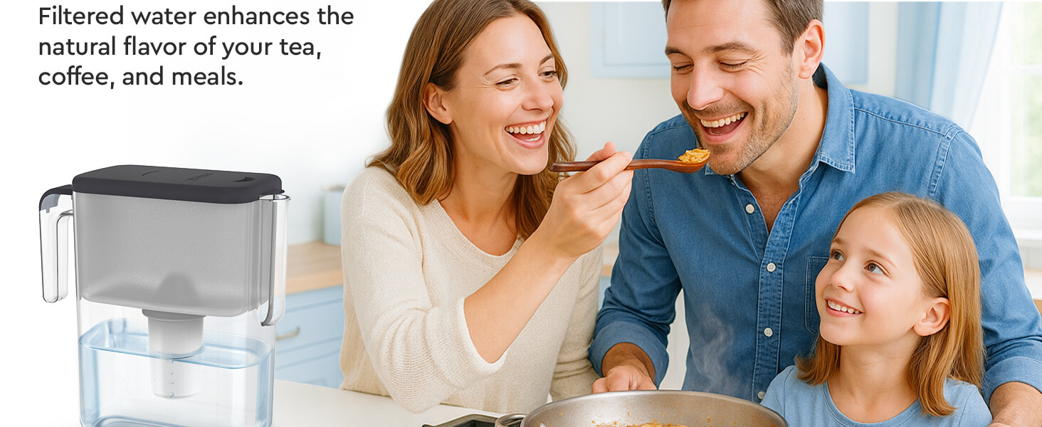 Slim Ivory water filter jug