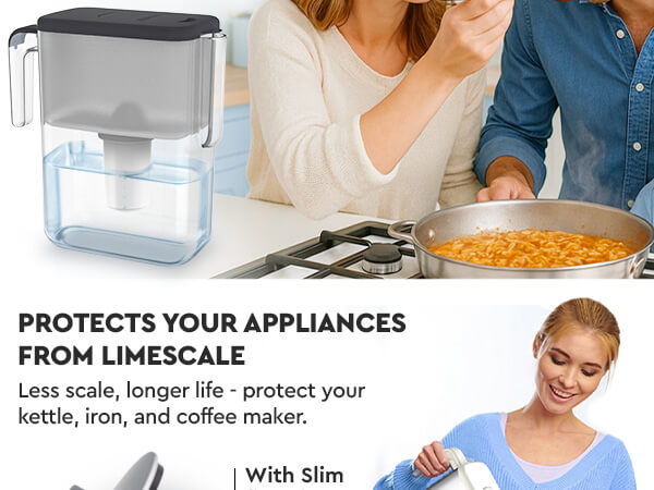 Slim Ivory water filter jug