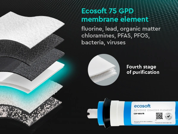 PURE AquaCalcium Mint reverse osmosis filter with pump