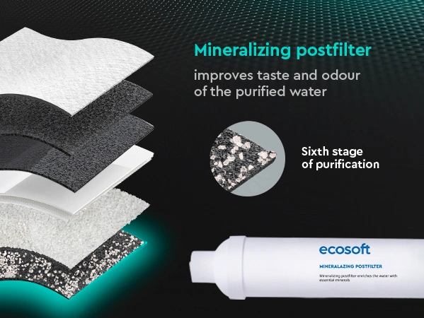 PURE AquaCalcium Mint reverse osmosis filter with pump