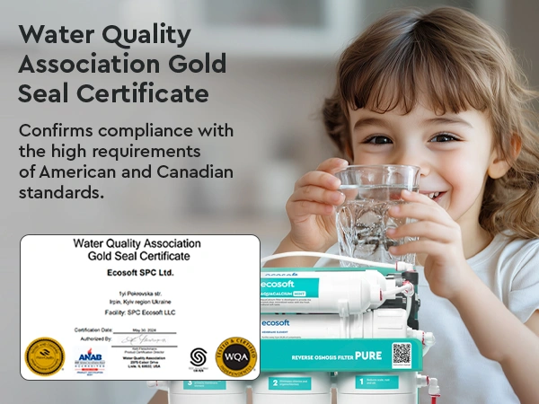 PURE AquaCalcium Mint reverse osmosis filter with pump
