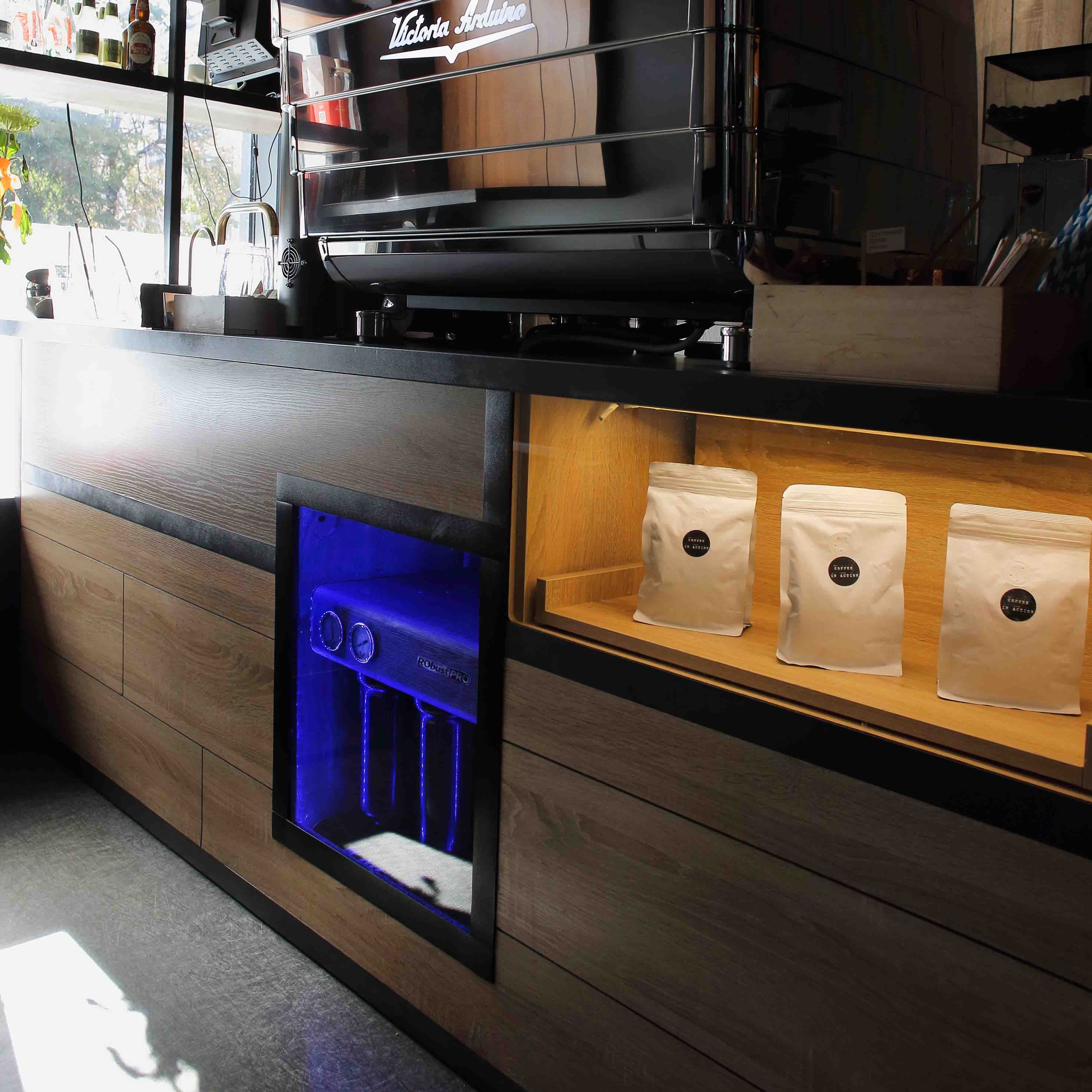 Water purification for a coffee shop "COFFEE IN ACTION"