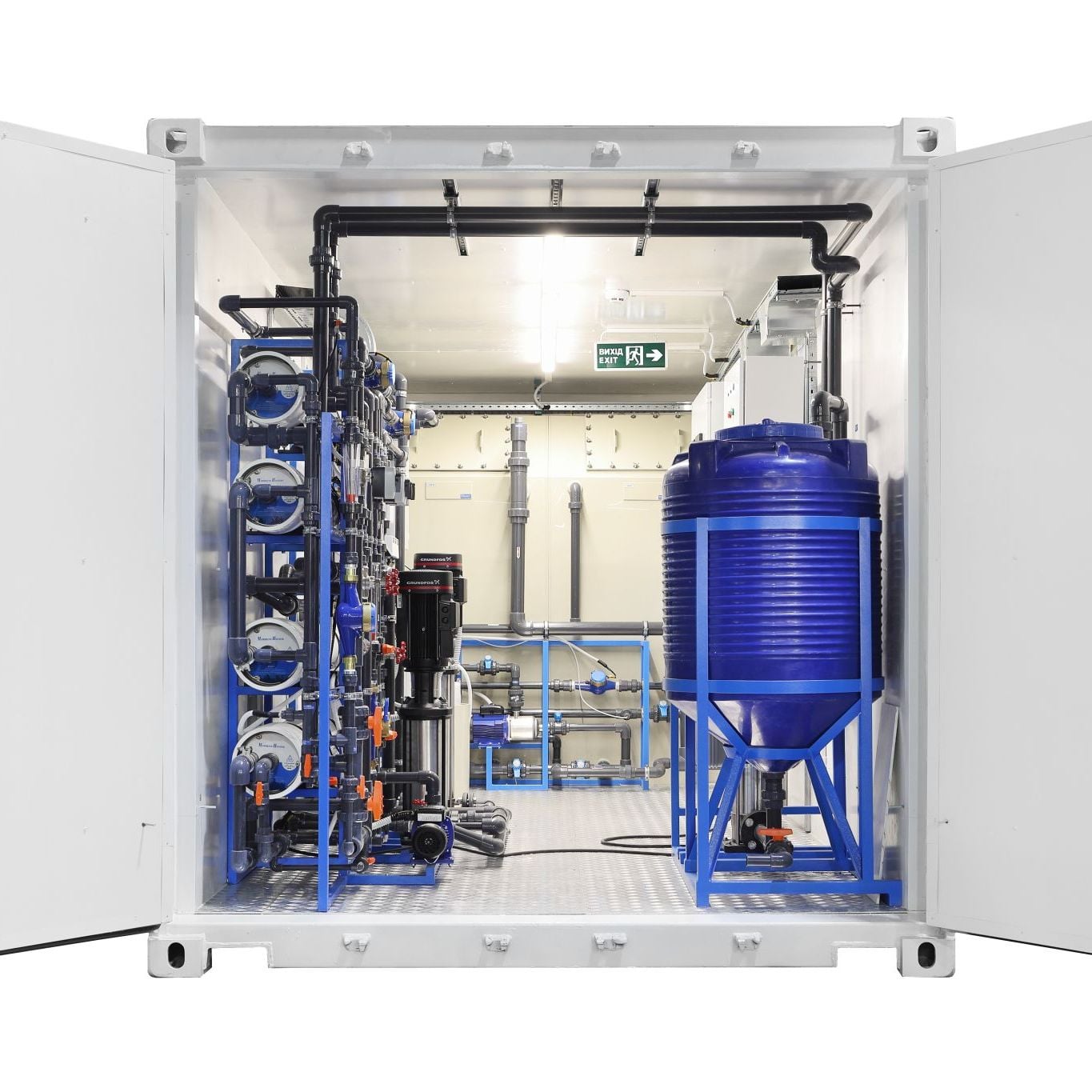 Automated borehole water treatment for a poultry site