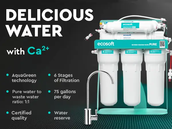PURE AquaCalcium Mint reverse osmosis filter with pump