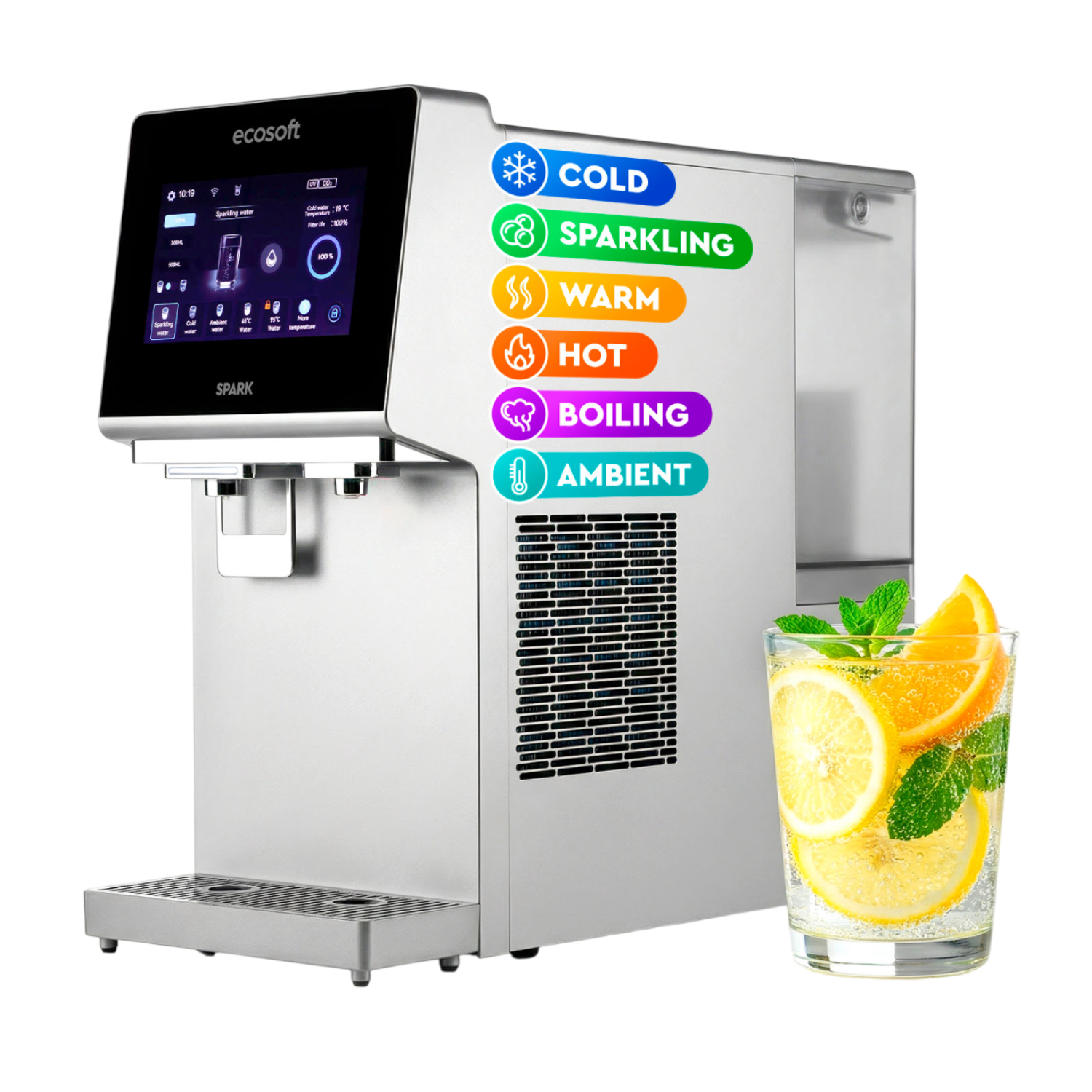 Distributeur d’eau pétillante intelligent Ecosoft SPARK