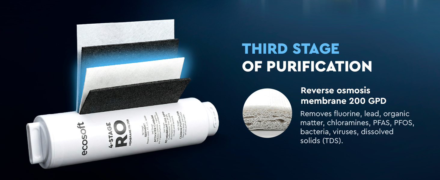 Ecosoft SPARK smart countertop reverse osmosis dispenser with sparkling, cold & hot water