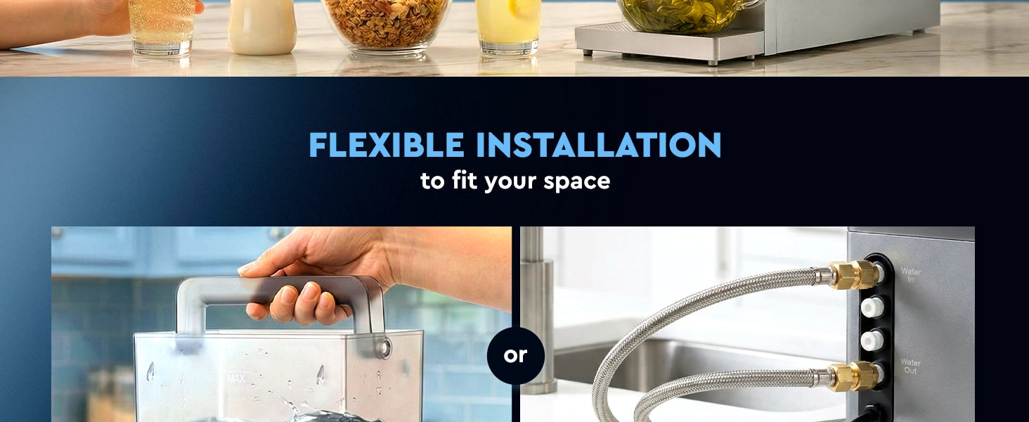 Ecosoft SPARK smart countertop reverse osmosis dispenser with sparkling, cold & hot water