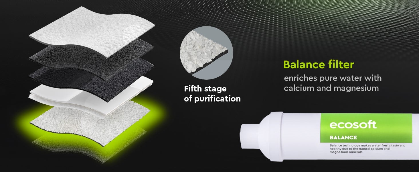 Ecosoft PURE Balance reverse osmosis filter