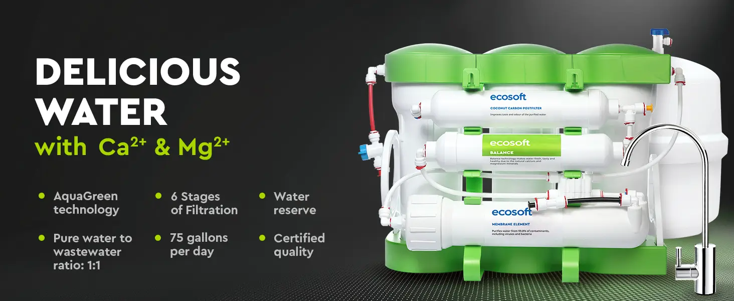 Ecosoft PURE Balance reverse osmosis filter