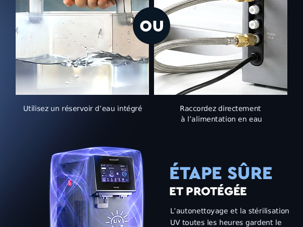 Ecosoft SPARK smart countertop reverse osmosis dispenser with sparkling, cold & hot water