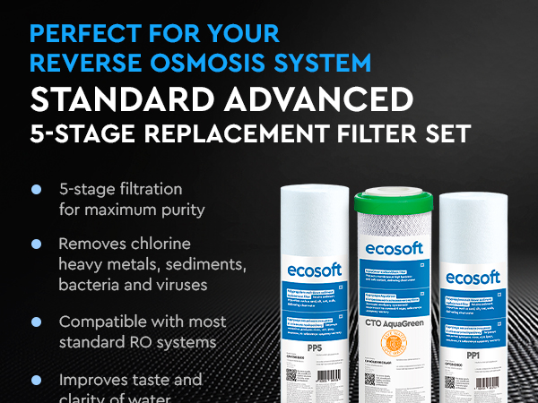 Ecosoft Standard reverese osmosis annual 6-stage replacement filter set