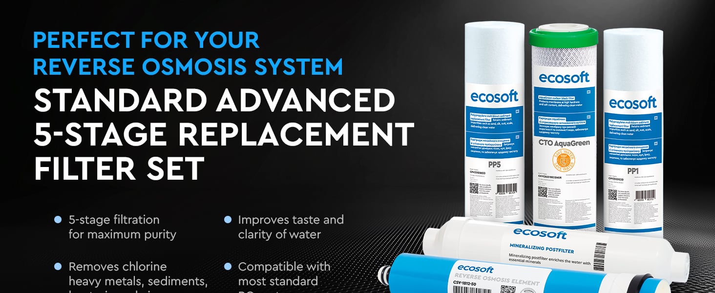 Ecosoft Standard reverese osmosis annual 6-stage replacement filter set