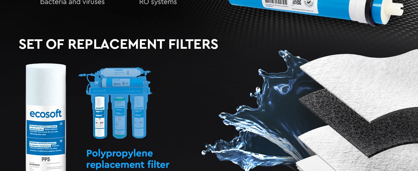 Ecosoft Standard reverese osmosis annual 6-stage replacement filter set