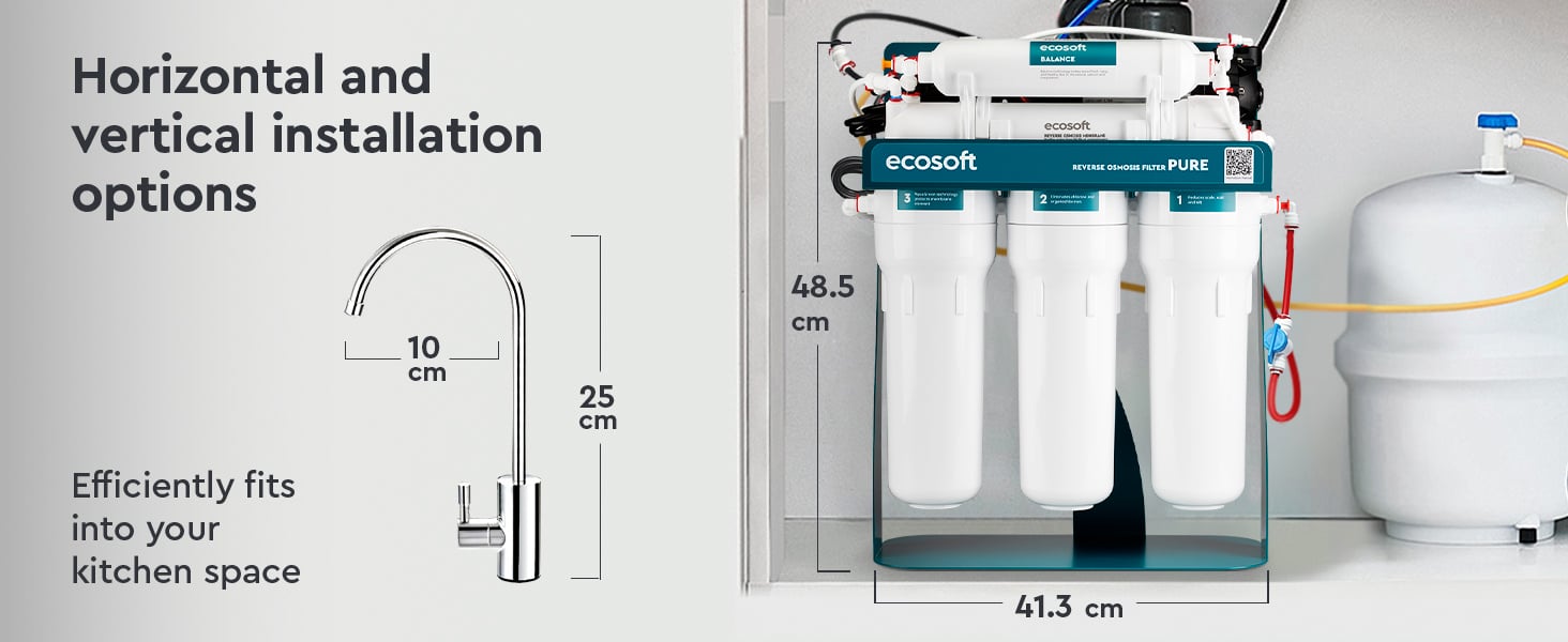 Ecosoft PURE Balance reverse osmosis filter with pump