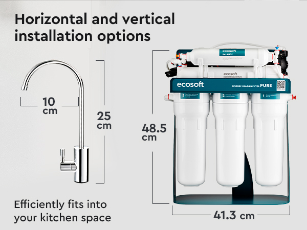 Ecosoft PURE Balance reverse osmosis filter with pump