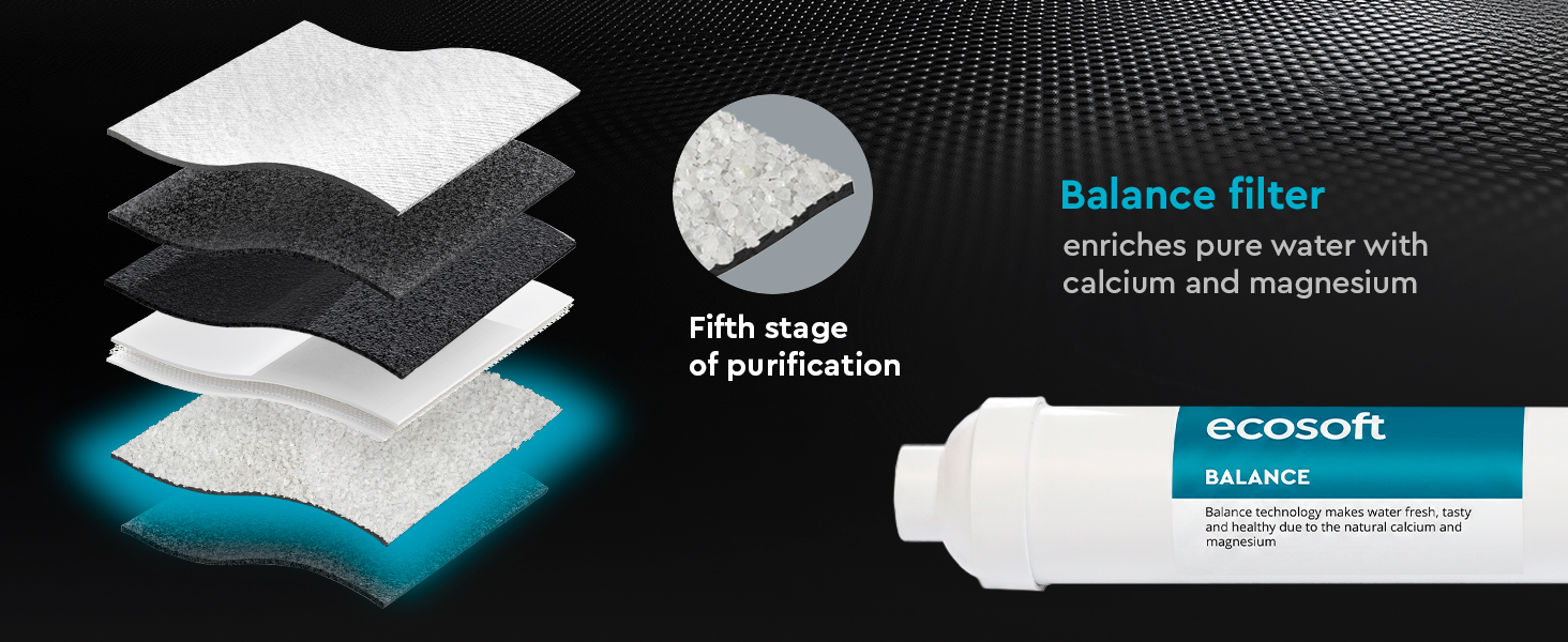 Ecosoft PURE Balance reverse osmosis filter