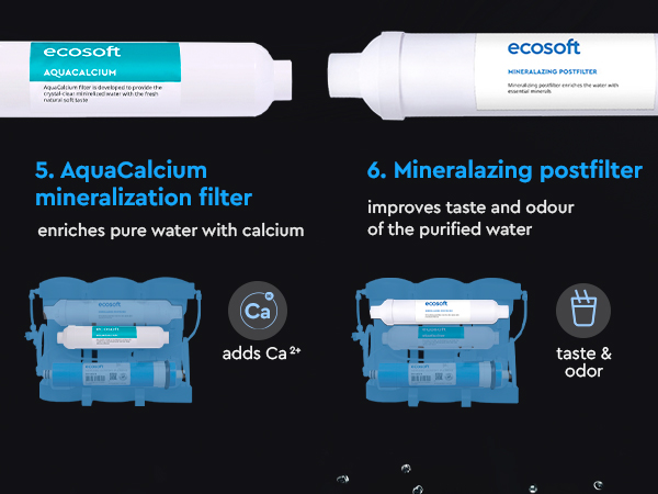 Ecosoft PURE AquaCalcium annual replacement filter set with membrane