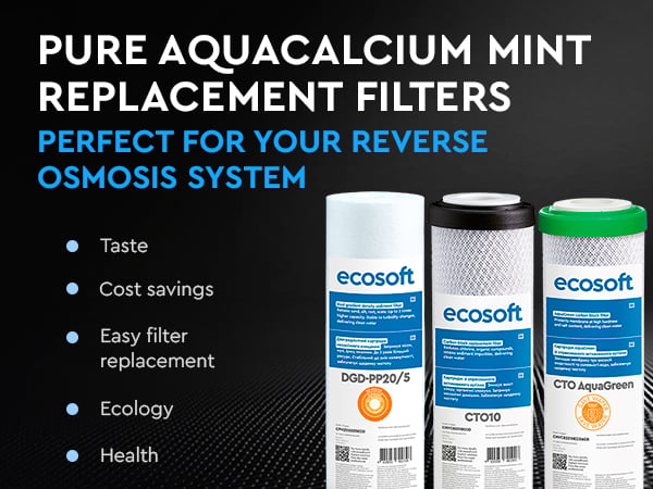 Ecosoft PURE AquaCalcium light replacement filter set without membrane