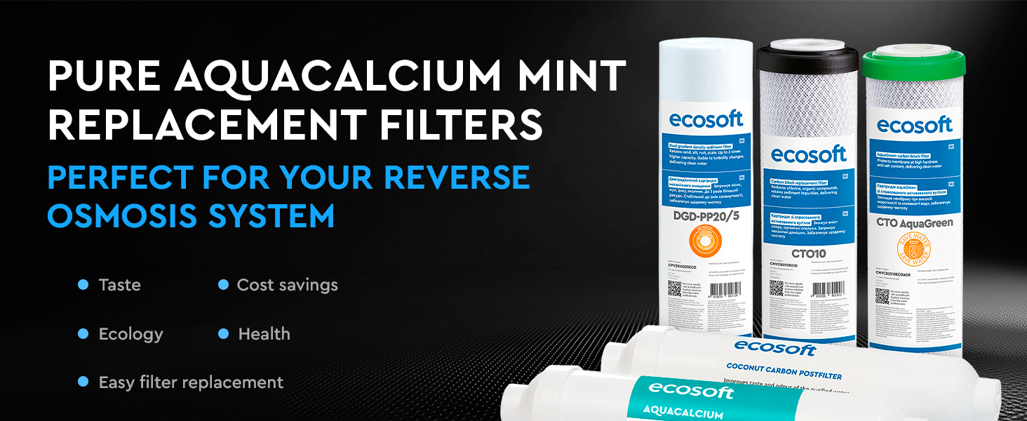 Ecosoft PURE AquaCalcium light replacement filter set without membrane