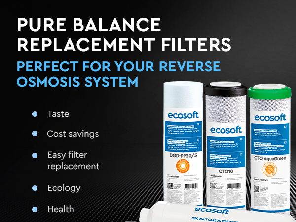 Ecosoft PURE Balance annual replacement filter set with membrane