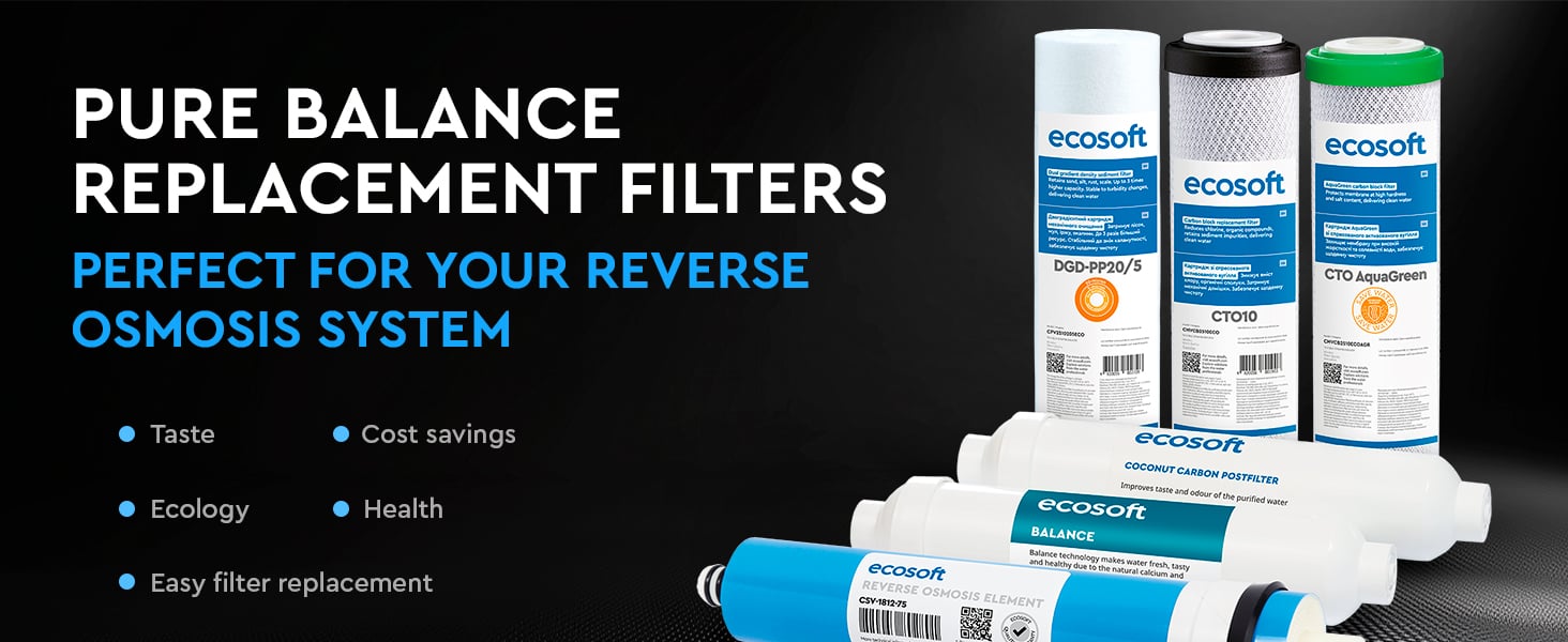 Ecosoft PURE Balance annual replacement filter set with membrane