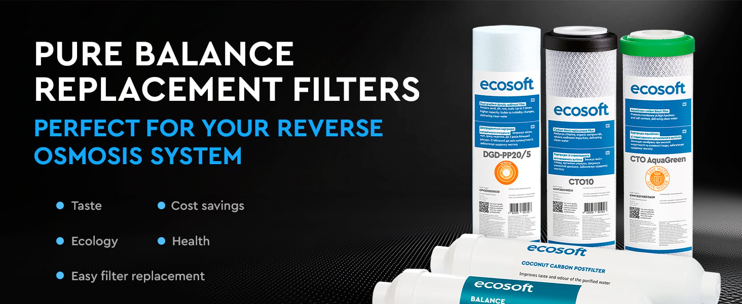 Ecosoft PURE Balance light replacement filter set without membrane