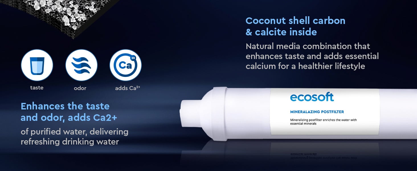 Ecosoft mineralizing postfilter for reverese osmosis filter