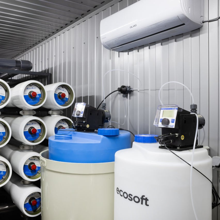 Osmosi inversa containerizzata per la fornitura di acqua di processo ad alta capacità