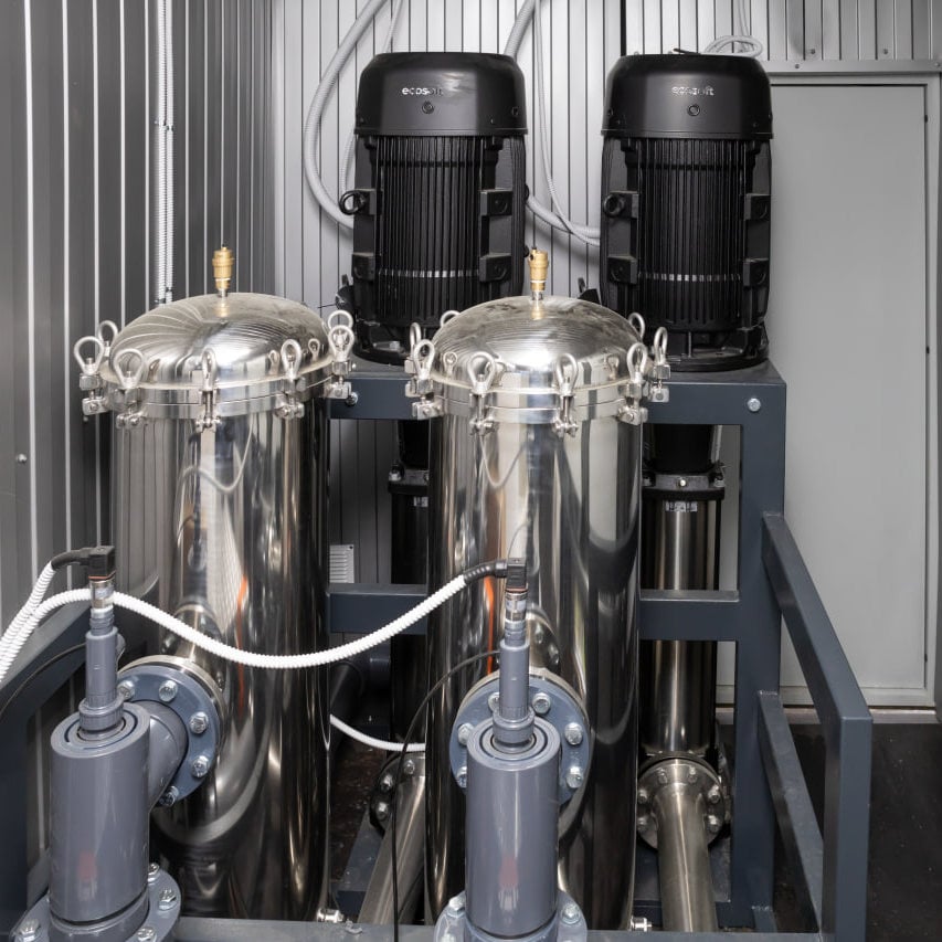 Osmosi inversa containerizzata per la fornitura di acqua di processo ad alta capacità