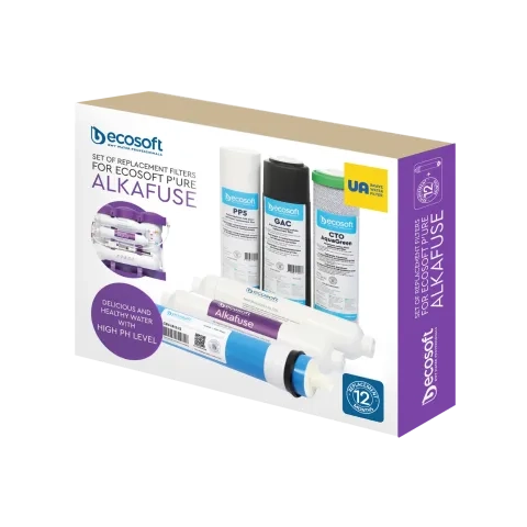 P'URE Alkafuse confezione da 6 filtri di ricambio PP5-GAC-CTOAG-75GPD-ALKAFUSE-POSTMIN