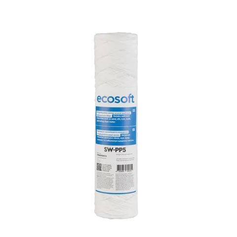 Ecosoft PP string wound sediment filter, 2.5″×10″, 5 micron