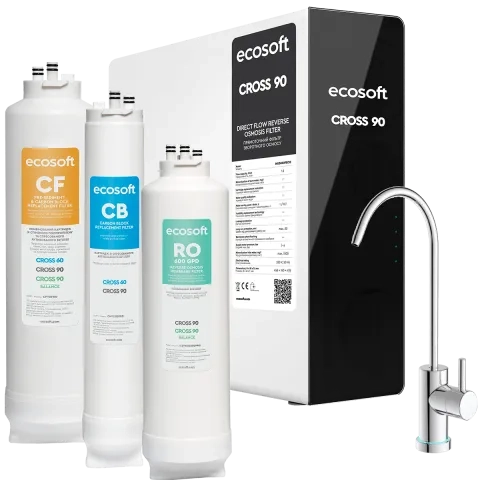 Ecosoft CROSS 90 direct flow reverse osmosis filter