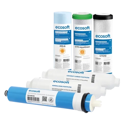 Set avanzato standard di 5 filtri di ricambio PP5-GAC-CTO-50GPD-POSTMIN