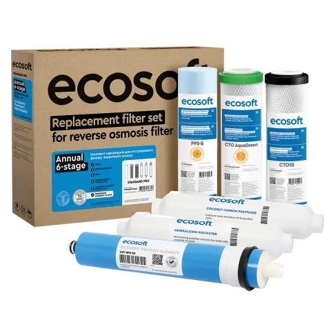 Set avanzato standard di 5 filtri di ricambio PP5-GAC-CTO-50GPD-POSTMIN