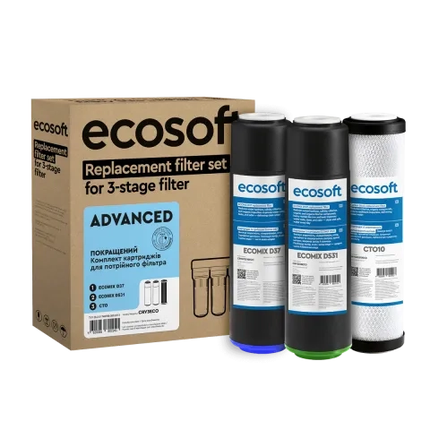 Ecosoft Standard 3-stage filter advanced replacement filter set