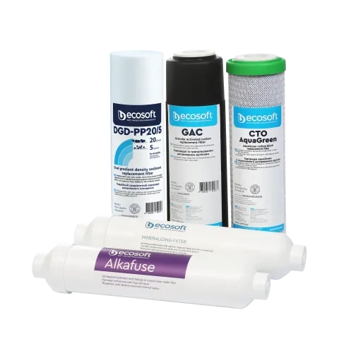 P'URE Alkafuse set di 5 filtri di ricambio PP5-GAC-CTOAG-ALKAFUSE- POSTMIN