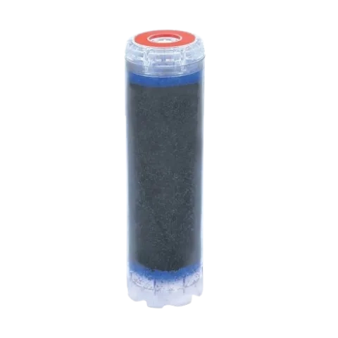 Transparent cartridge with granular activated carbon 9" ¾