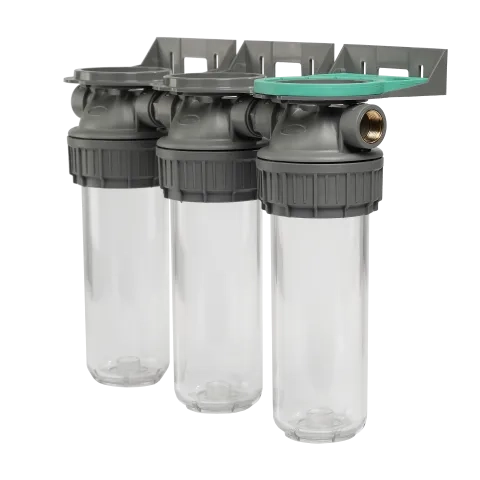 Ecosoft 3P Grey Triplex 10" filter housing, connection ½"
