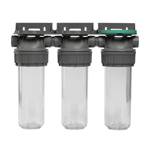 Ecosoft 3P Grey Triplex 10" filter housing, connection ½"