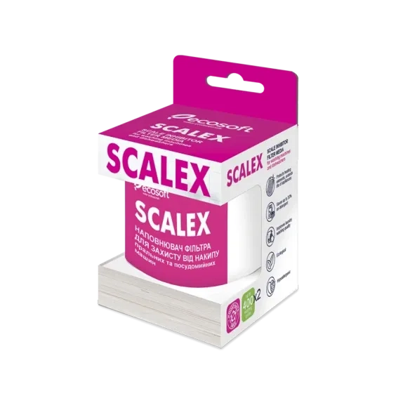 Scalex filter media for washing machine filters