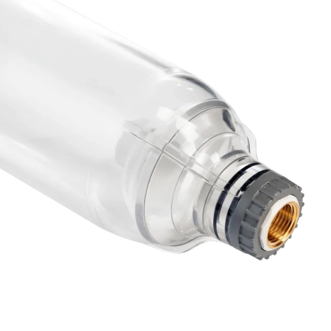 3P Gehäuse ECO 9" ¾ transparente PET-Schale mit Venturi-Ventil + Abfluss ½" 