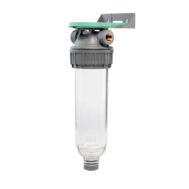 3P Gehäuse ECO 9" ¾ transparente PET-Schale mit Venturi-Ventil + Abfluss ½" 