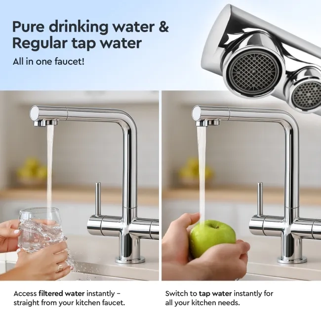 3 way tap kitchen drinking faucet