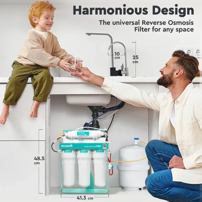PURE AquaCalcium Mint reverse osmosis filter with pump