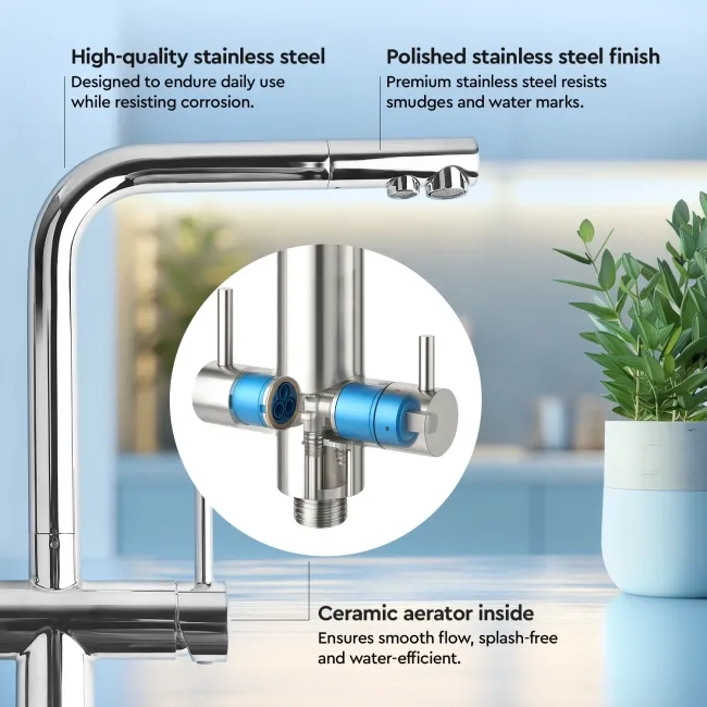 3 way tap kitchen drinking faucet