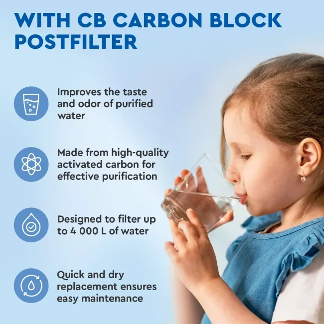 Ecosoft CB carbon block postfilter for CROSS 60/90 filters