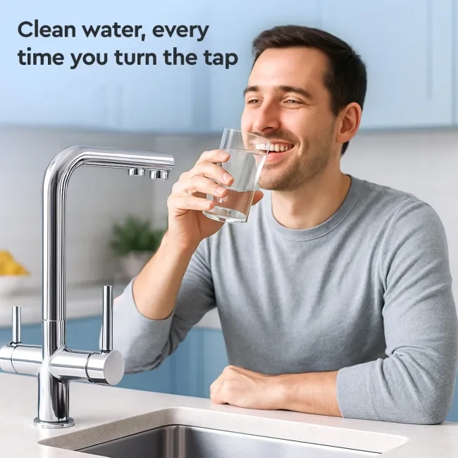 3 way tap kitchen drinking faucet